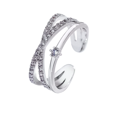 Celeste | Gracia dorada | Anillo de plata