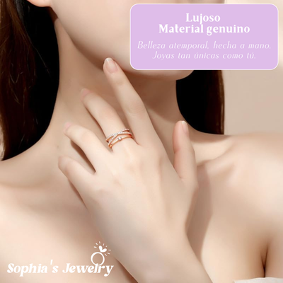 Celeste | Gracia dorada | Anillo de plata