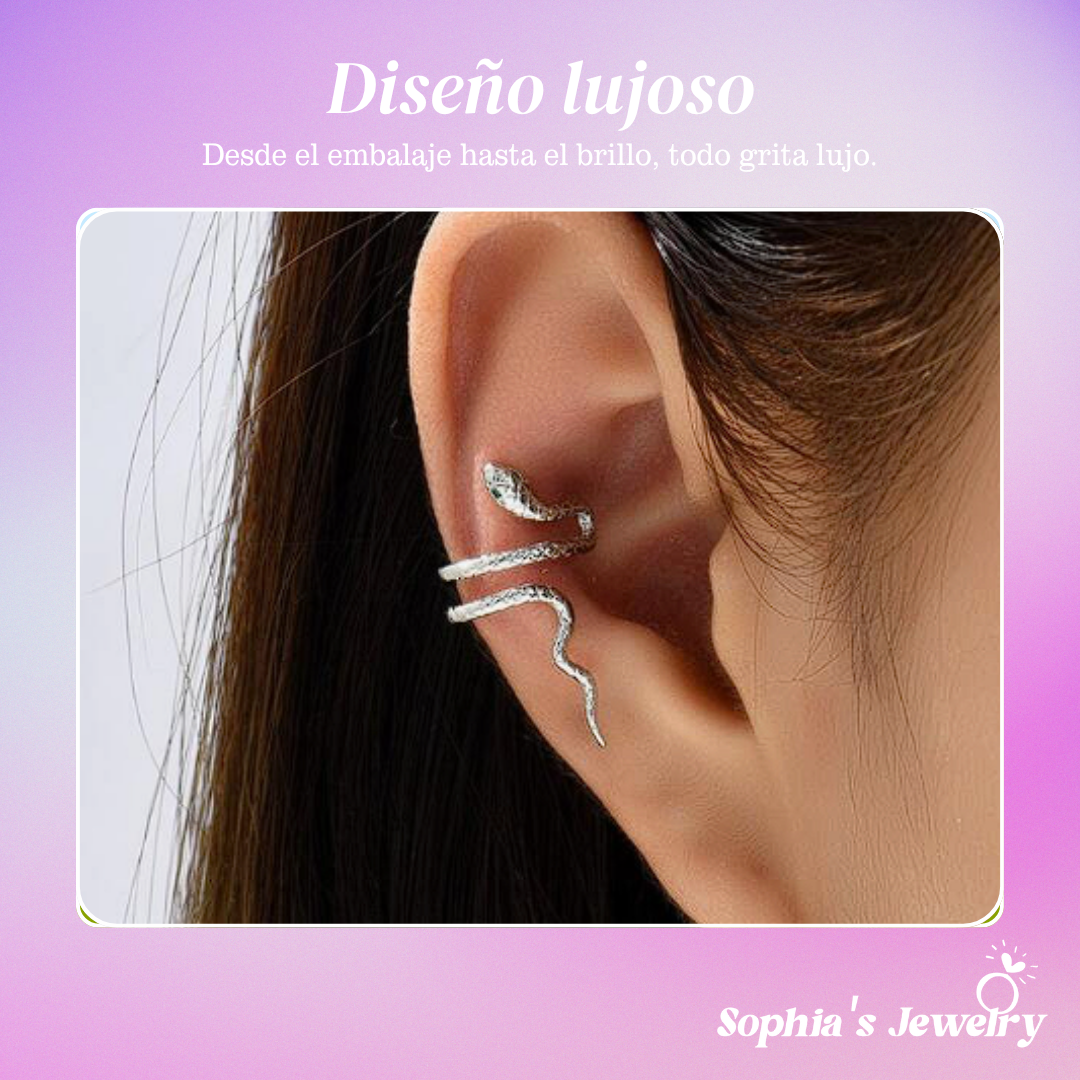 Sienna | Brillo de serpiente | Aretes de plata