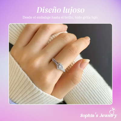 Runa | Susurro del corazón brillante | Anillo de plata