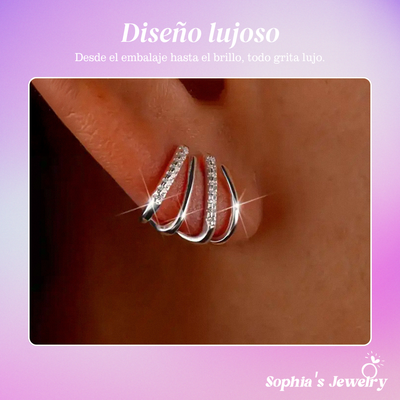 Sena | Aros curvos brillantes | Pendientes de plata