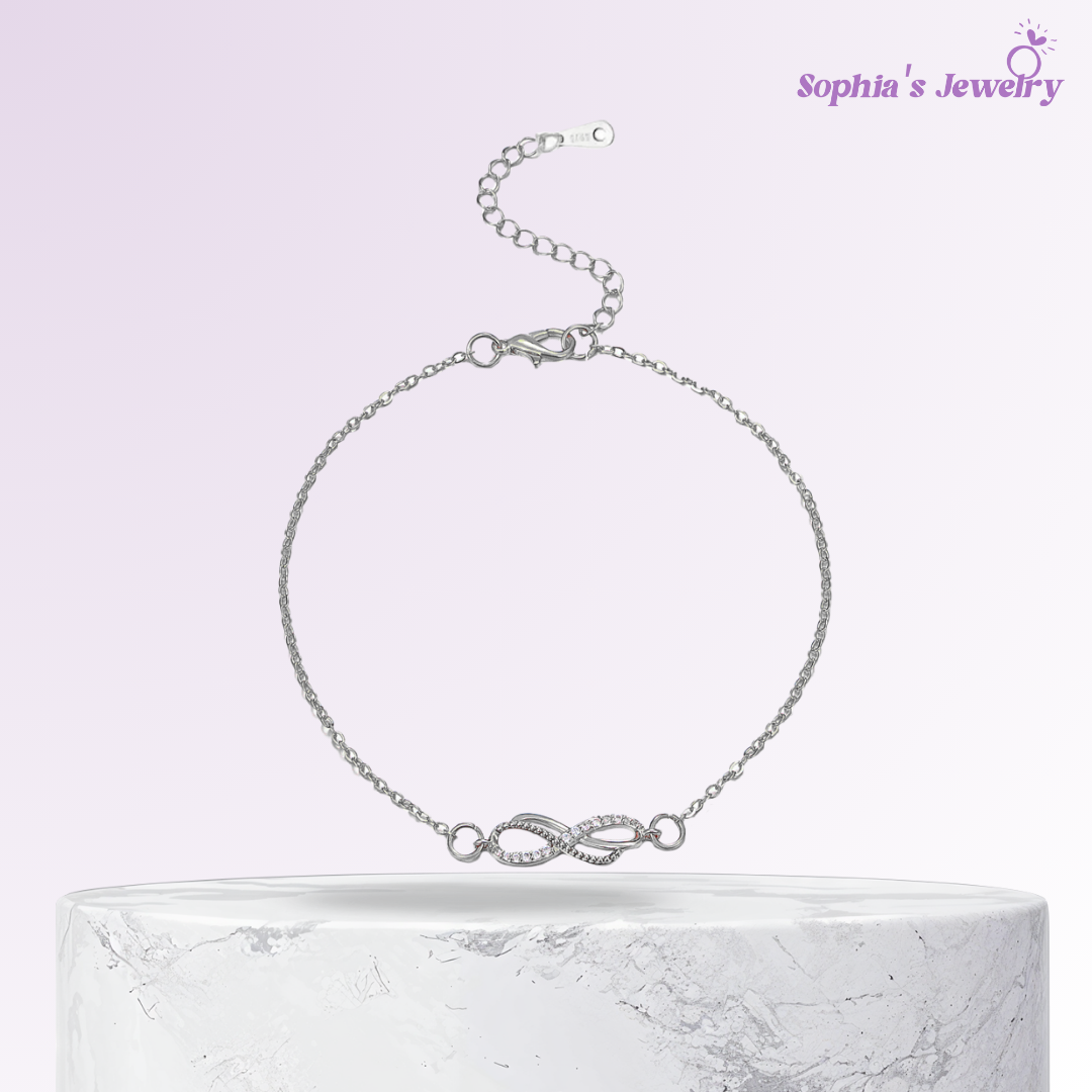 Dana | Delicado dije infinito | Tobillera de plata