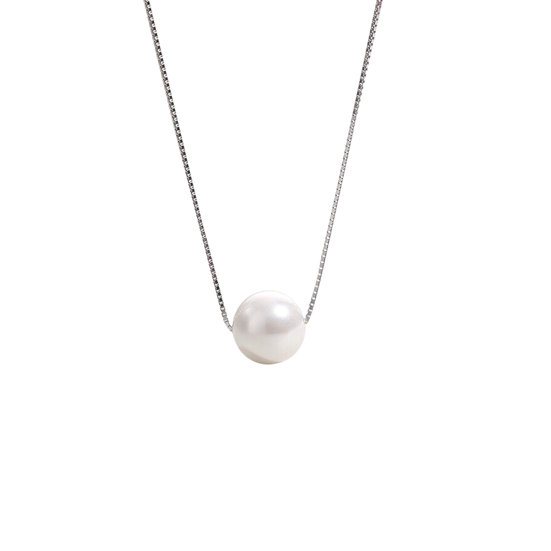 Carmina | Elegancia clásica de perlas | Collar de plata