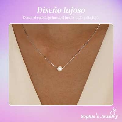 Carmina | Elegancia clásica de perlas | Collar de plata