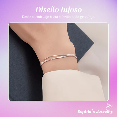 Regina | Elegancia multihilo | Pulsera de plata