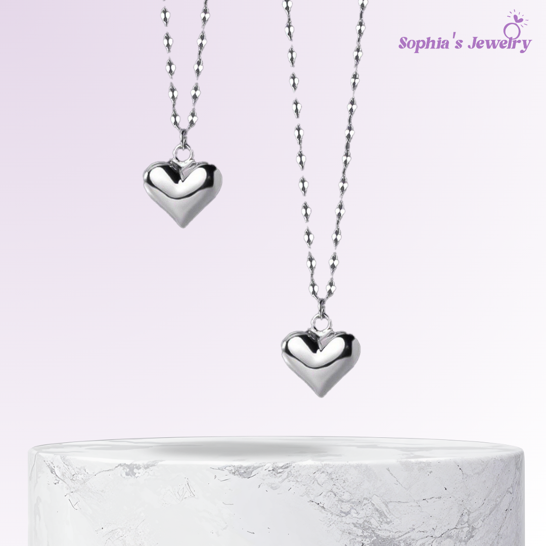 Cristina | Símbolo de Corazón Elegante | Conjunto de Joyas de Plata