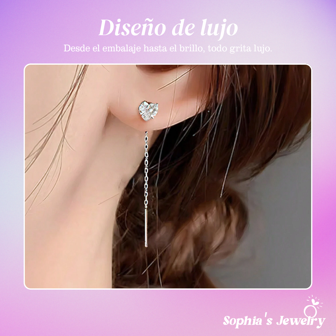 Liora | Elegantes pendientes de corazón | Pendientes de plata