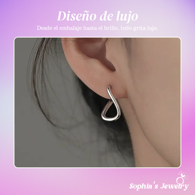 Nora | Aros plateados de estilo minimalista y elegante