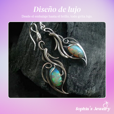 Noelle | Ópalo Vintage | Pendientes de Plata