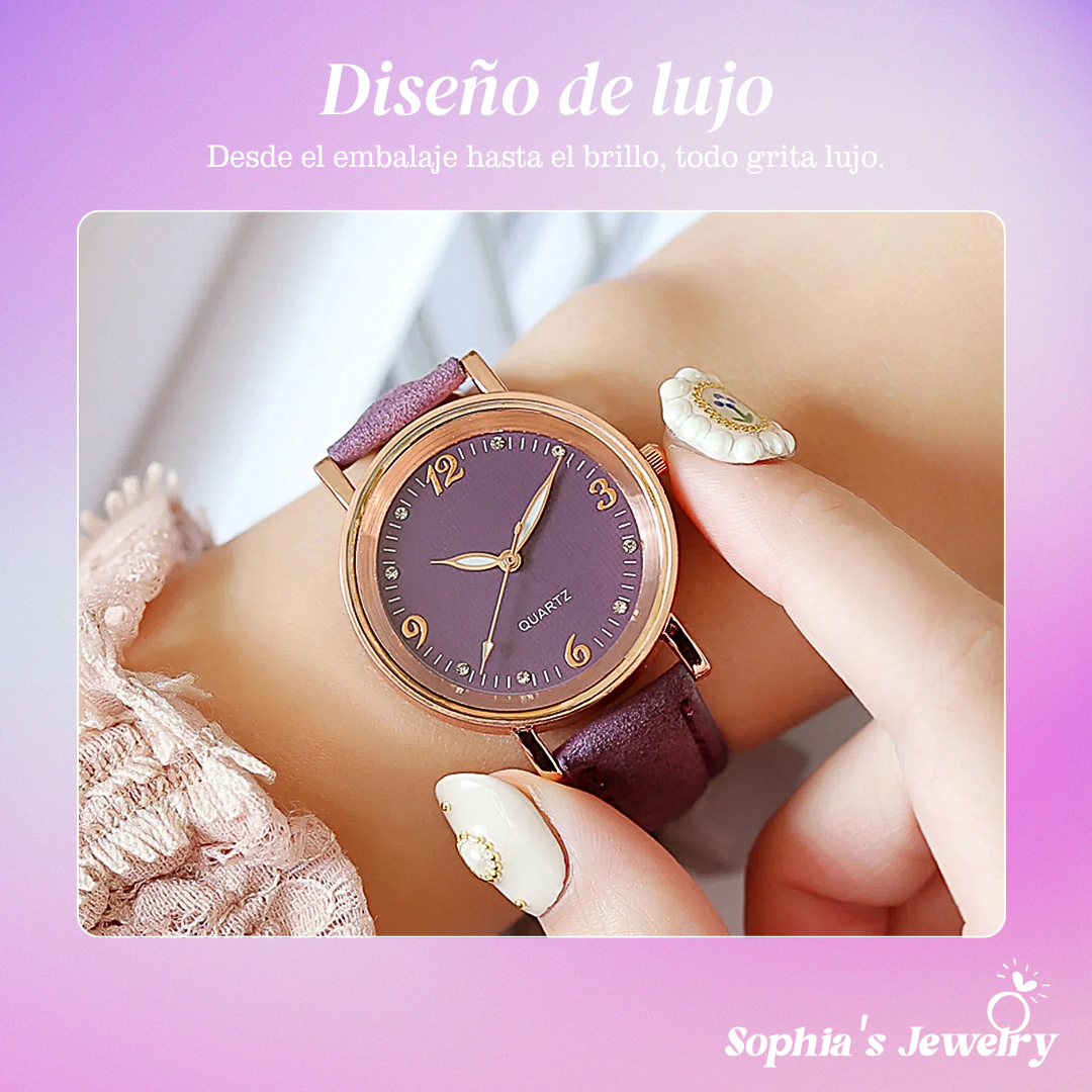 Elizabeth | Reloj clásico para mujer con correa de cuero