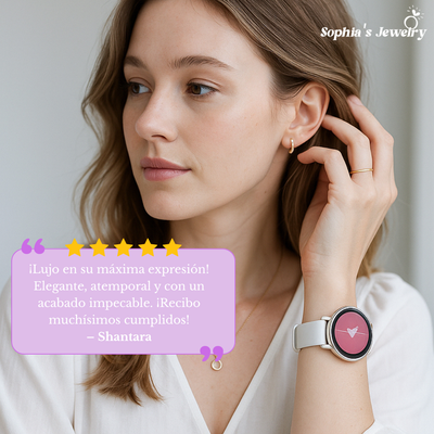 Serena | Elegante reloj con pulsera de círculos entrelazados