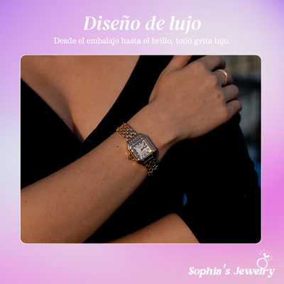 Lizelle | Reloj de cuarzo dorado para mujer