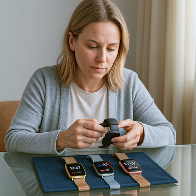 Celina | Reloj de malla para mujer con esfera rectangular