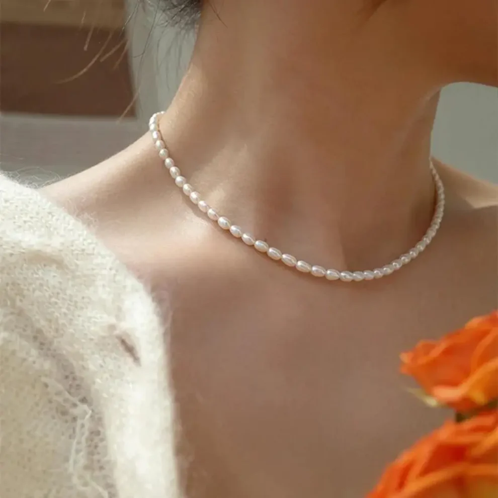 Selene | Pura elegancia perla | Collar de plata